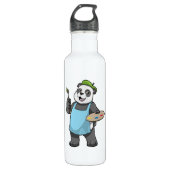 Panda als schilder met penseel en kleur waterfles  (Voorkant)