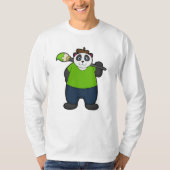 Panda als schilder met penseel t-shirt (Voorkant)
