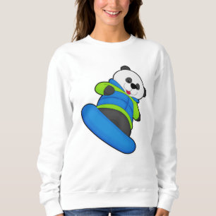 Panda als Snowboarder met Snowboard Trui