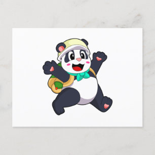 Panda als student briefkaart