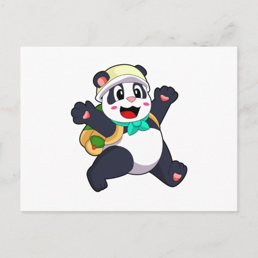 Panda als student briefkaart (Voorkant)