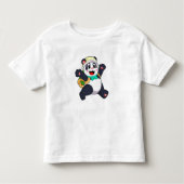 Panda als student kinder shirts (Voorkant)