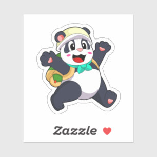 Panda als student sticker