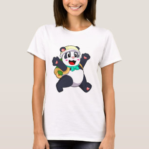 Panda als student t-shirt
