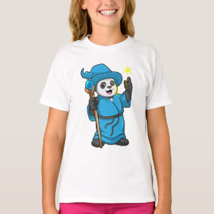 Panda als Tovenaar met Magische Wand T-shirt
