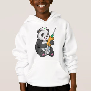 Panda als verpleegster met spuit