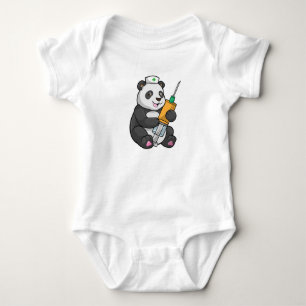 Panda als verpleegster met spuit romper