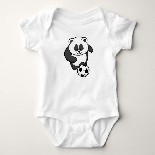 Panda als voetballer bij voetbal romper (Voorkant)