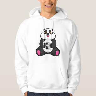 Panda als voetballer met Voetbal Hoodie