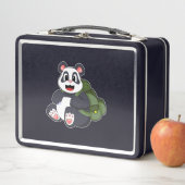 Panda als wandelaar met rugzak (In situ)