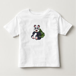 Panda als wandelaar met rugzak kinder shirts