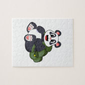 Panda als wandelaar met rugzak legpuzzel (Horizontaal)