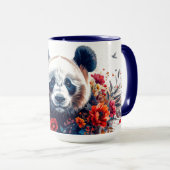 Panda Amongst Flowers Mug Mok (Voorkant rechts)