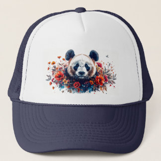 Panda Amongst Flowers Trucker Pet