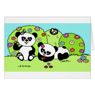 panda and butterflfly