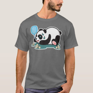 Panda Animals Badminton Shuttlecocks T T-shirt