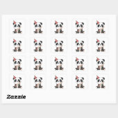 Panda Anniversaire Pour Enfants Un Sticker Carré A (Feuille)