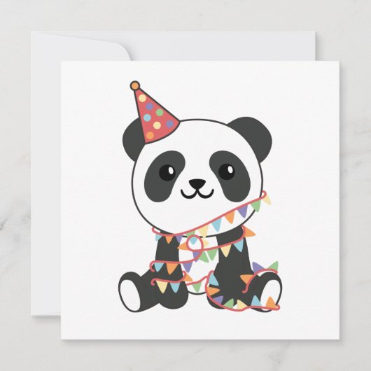 Panda Anniversaire Pour Enfants Une Carte De Vacan (Devant)