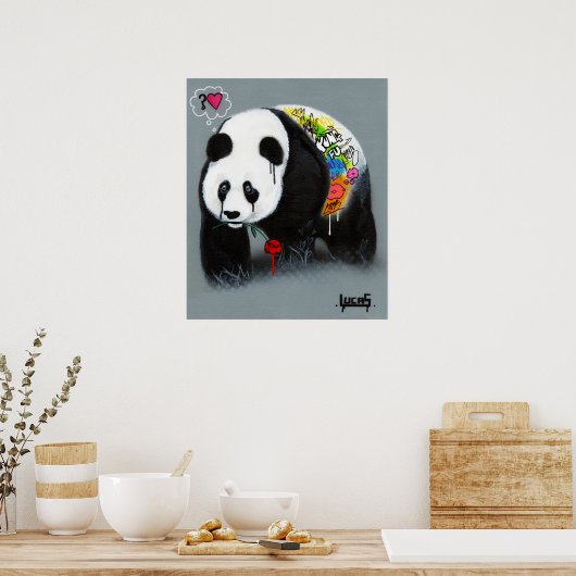 Panda Art Poster "Not Kung Fu" (Keuken)