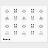 Panda as Astronaut with Helmet Ronde Sticker (Vel)