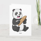 Panda as Baker with Bread Kaart (Achterkant)