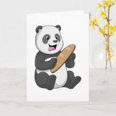 Panda as Baker with Bread Kaart (Gele Bloem)