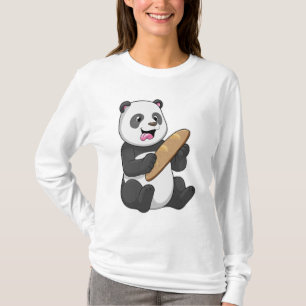 Panda as Baker with Bread T-shirt