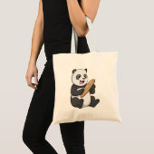 Panda as Baker with Bread Tote Bag (Voorkant (product))