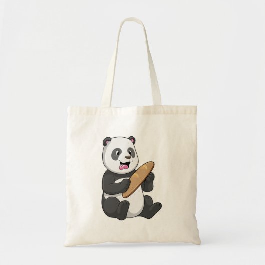 Panda as Baker with Bread Tote Bag (Voorkant)