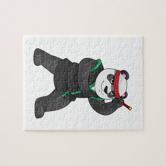 Panda as Ninja in Costume Legpuzzel (Horizontaal)