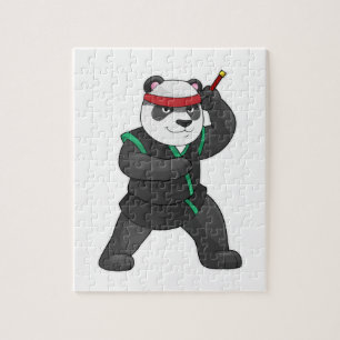 Panda as Ninja in Costume Legpuzzel