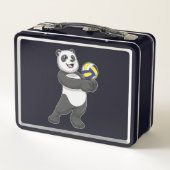 Panda as Volleyball player with Volleyball (Achterkant)