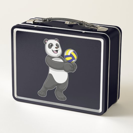 Panda as Volleyball player with Volleyball (Achterkant)