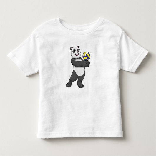 Panda as Volleyball player with Volleyball Kinder Shirts (Voorkant)