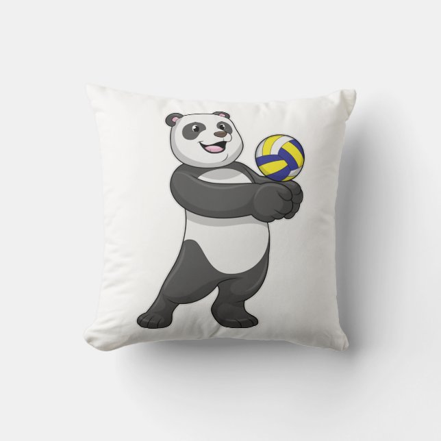Panda as Volleyball player with Volleyball Kussen (Voorkant)