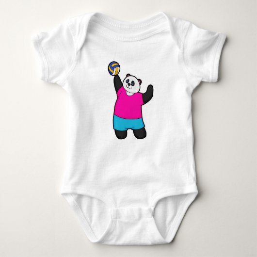 Panda as Volleyball player with Volleyball Romper (Voorkant)