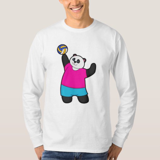 Panda as Volleyball player with Volleyball T-shirt (Voorkant)