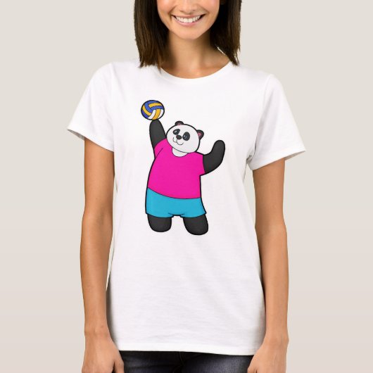 Panda as Volleyball player with Volleyball T-shirt (Voorkant)