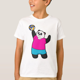 Panda as Volleyball player with Volleyball T-shirt