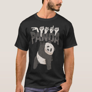 Panda Asl Handgebaar Doof Gehoorverlies Bewustzijn T-shirt