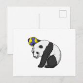Panda at Handball Sports Briefkaart (Voorkant / Achterkant)
