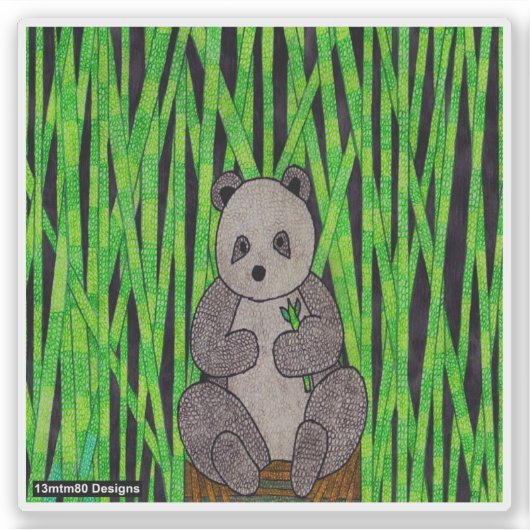 Panda - Autocollant (Devant)