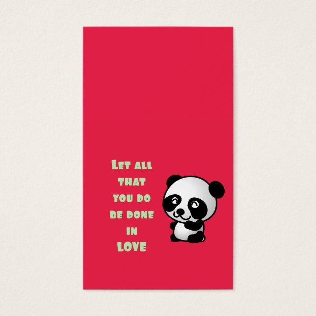 Panda avec une citation d'amour inspirationnelle (Devant)