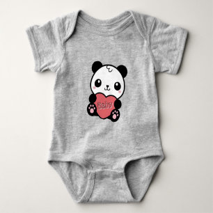 Panda Baby met hart T-shirt