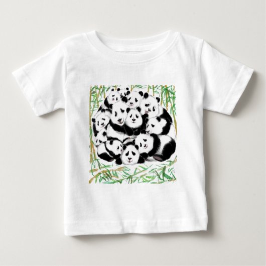 Panda Baby T-shirt Pandas heureux (Devant)