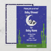 Panda babyshower uitnodiging (Voorkant / Achterkant)