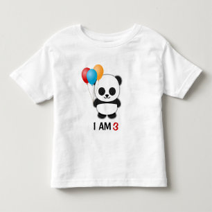 Panda Balloon Birthday Kinder Shirts