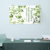 Panda Bamboe Groen Baby shower Banner (Beurs)