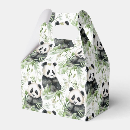 Panda bamboe gunst box bedankdoosjes (Voorkant Zijde)
