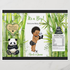Panda Bamboe Thema Baby Boy Chip Bag